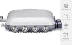FortiAP-432G: Punto de acceso inalámbrico FortiAP para exteriores - Triradio (Wi-Fi 6E IEEE 802.11ax tribanda 2.4/5/6 GHz y funcionamiento dual 5G con 4+4+4 transmisiones en 3 radio), antenas externas. Fuente de alimentación PoE incluida.