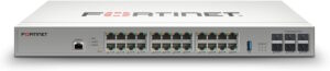FortiSwitch-124G:  | Switch administrado 24x GE + 4x SFP, para redes empresariales seguras, integrable con FortiGate mediante FortiLink.