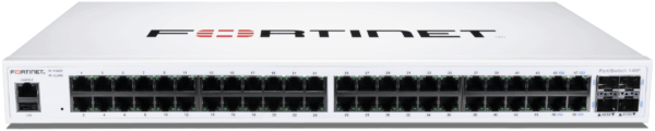 FortiSwitch-148F: Switch compatible con controlador de Switches FortiGate de capa 2 con 48 puertos RJ45 1G y 4 puertos SFP+/SFP 10G/1G y 1 puerto de consola RJ45. - imagen 1