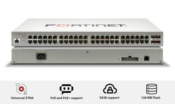 FortiSwitch-248E-POE: Switch de acceso Gigabit gestionado por FortiGate (FortiLink) con 48 puertos PoE+ y 4 uplinks SFP para redes empresariales seguras y escalables. - imagen 2