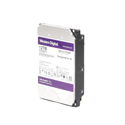 WD Purple 12TB@7200RPMs 3.5″ — Western Digital HDD: Cache:256MB | SATA 6Gb/s | Videovigilancia - imagen 2