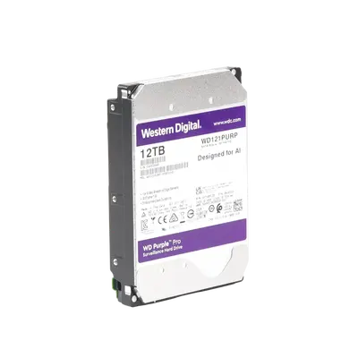 WD Purple 12TB@7200RPMs 3.5″ — Western Digital HDD: Cache:256MB | SATA 6Gb/s | Videovigilancia - imagen 3
