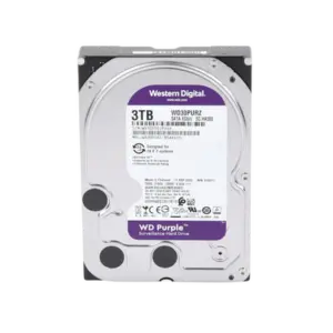 WD Purple 3TB@5400RPMs 3.5" — Western Digital HDD: Cache:64MB | SATA 6Gb/s | Videovigilancia