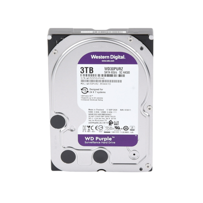 WD Purple 3TB@5400RPMs 3.5″ — Western Digital HDD: Cache:64MB | SATA 6Gb/s | Videovigilancia - imagen 3
