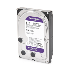 WD Purple 6TB@5400RPMs 3.5" — Western Digital HDD: Cache:128MB | SATA 6Gb/s | Videovigilancia