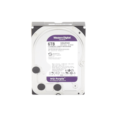 WD Purple 6TB@5640RPMs 3.5″ — Western Digital HDD: Cache:128MB | SATA 6Gb/s | Videovigilancia - imagen 2