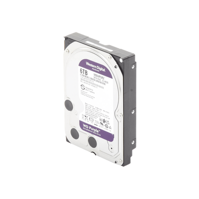 WD Purple 6TB@5640RPMs 3.5″ — Western Digital HDD: Cache:128MB | SATA 6Gb/s | Videovigilancia - imagen 3