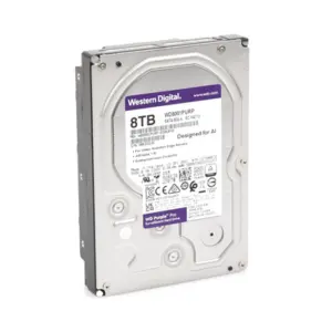 WD Purple 8TB@7200RPMs 3.5" — Western Digital HDD: Cache:64MB | SATA 6Gb/s | Videovigilancia