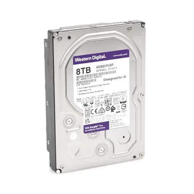 WD Purple 8TB@7200RPMs 3.5″ — Western Digital HDD: Cache:64MB | SATA 6Gb/s | Videovigilancia - imagen 3