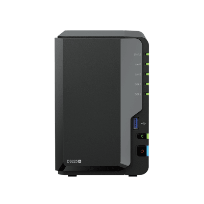 DiskStation DS225+ — Synology: 2x (3.5″/2.5″) | Intel Celeron J4125 4c@2.0GHz – 2GB | 1GbE + 2.5GbE - imagen 2