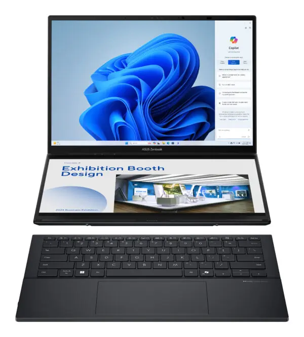 ZenBook Duo UX8406CA-PZ166X — Laptop Asus: 14" Pulgadas 2.8K OLED Touch 120Hz | Intel Core Ultra 9 285H | Intel Arc 140T | 32GB RAM | 1TB SSD | Gris | Windows 11 Home