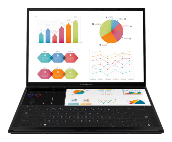 ZenBook Duo UX8406CA-PZ166X — Laptop Asus: 14″ Pulgadas 2.8K OLED Touch 120Hz | Intel Core Ultra 9 285H | Intel Arc 140T | 32GB RAM | 1TB SSD | Gris | Windows 11 Home - imagen 8