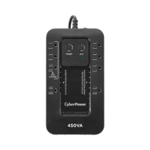 UPS de 450 VA/260 W, Topología Standby con Modo Ahorrador ECO, Entrada 120 Vca NEMA 5-15P, Con 8 Tomas NEMA 5-15R