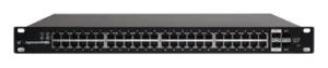 Switch EdgeMAX Administrable de 48 Puertos Gigabit con PoE+/PoE Pasivo 24V + 2 Puertos SFP + 2 Puertos SFP+, 500 W