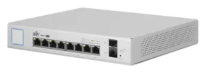 Switch UniFi Administrable de 8 Puertos Gigabit PoE+ 802.3at/af y PoE Pasivo 24V.