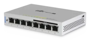 Switch UniFi Administrable capa 2 de 8 puertos Gigabit (4 Puertos Gigabit PoE 802.3af y 4 puertos Gigabit ethernet) 60W