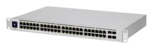 UniFi Switch USW-48-POE, Capa 2 de 48 puertos (32 puertos PoE 802.3af/at + 16 puertos Gigabit) + 4 puertos 1G SFP, 195W, pantalla informativa