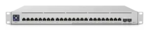 UniFi Switch Empresarial Capa 3 de 24 puertos PoE 802.3af/at (12 puertos 2.5G y 12 puertos 1G) + 2 puertos 1/10G SFP+, 400W, pantalla informativa