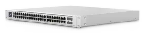 UniFi Switch Enterprise administrable capa 3, 48 puertos 2.5GbE RJ45 POE+, 4 puertos 10G SFP+, 720W, con pantalla táctil de 1.3"