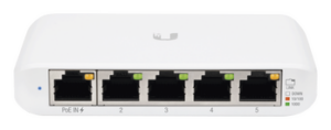 Switch UniFi Administrable Compacto de 5 Puertos 10/100/1000 Mbps, soporta entrada de PoE 802.3af/at