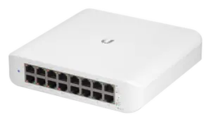 Switch UniFi Lite Administrable PoE de 16 Puertos 10/100/1000 Mbps (8 puertos 802.3af/at), 45 W