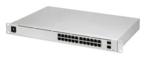 UniFi Switch USW-Pro-24, Capa 3 de 24 puertos Gigabit RJ-45 + 2 puertos 1/10G SFP+, pantalla informativa