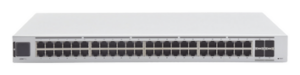 UniFi Switch USW-Pro-48, Capa 3 de 48 puertos Gigabit RJ-45 + 4 puertos 1/10G SFP+, pantalla informativa