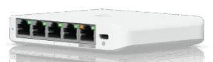 USW Flex Mini 2.5G Switch de 5 puertos 2.5G, Compacto, para Escritorio, se puede Energizar por PoE o con un Adaptador tipo USB-C