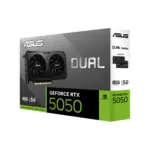 Dual | GeForce RTX 5050 | 8GB GDDR6 — Tarjeta de Video ASUS: PCIe 5.0 x16 | HDMI + 3x DisplayPort miniatura 13