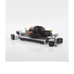 Kit TURBOHD 5 Megapixel / DVR 4 Canales / 4 Cámaras de 5 Megapixel con Micrófono Integrado / 4 Cables 18 Metros / Fuente de Poder Profesional