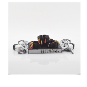 Kit TURBOHD 5 Megapixel / DVR 4 Canales / 4 Cámaras de 5 Megapixel con Micrófono Integrado / 4 Cables 18 Metros / Fuente de Poder Profesional