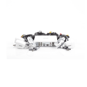 (MICRÓFONO Integrado) Kit TurboHD 1080p Lite / DVR 4 canales / Audio por Coaxitron / 4 Cámaras Bala de Metal con Micrófono Integrado