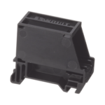 Adaptador de 1 Puerto, Para Conectores Tipo Mini-Com, Montaje en Riel Din Estándar de 35 mm (1.38 pulgadas), Color Negro miniatura 1