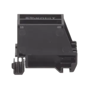 Adaptador de 1 Puerto, Para Conectores Tipo Mini-Com, Blindado, Montaje en Riel Din Estándar de 35 mm (1.38 Pulgadas), Color Negro