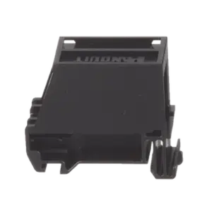 Adaptador de 1 Puerto, Para Conectores Tipo Mini-Com, Blindado, Montaje en Riel Din Estándar de 35 mm (1.38 Pulgadas), Color Negro
