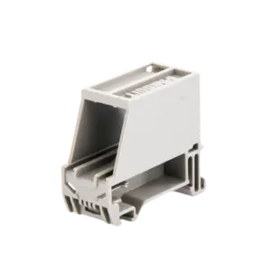 Adaptador de 1 Puerto, Para Conectores Tipo Mini-Com, Montaje en Riel Din Estándar de 35 mm (1.38 pulgadas), Color Gris Internacional