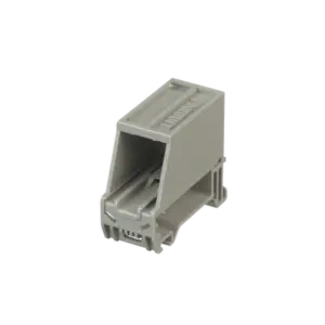 Adaptador de 1 Puerto, Para Conectores Tipo Mini-Com, Blindado, Montaje en Riel Din Estándar de 35 mm (1.38 Pulgadas), Color Gris Internacional