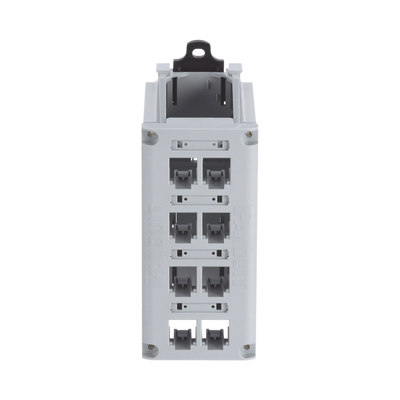 Panel de Parcheo Modular para Cobre, de Instalación en Riel DIN Estándar de 35 mm (1.38 pulgadas), 8 Puertos Mini-Com, Color Gris - imagen 2