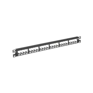 Panel de Parcheo Modular Mini-Com (Sin Conectores), Plano, Totalmente Blindado, de 24 Puertos, 1UR
