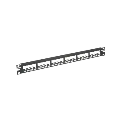 Panel de Parcheo Modular Mini-Com (Sin Conectores), Plano, Totalmente Blindado, de 24 Puertos, 1UR - imagen 2