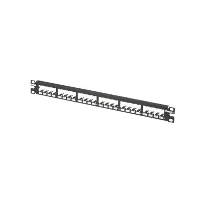 Panel de Parcheo Modular Mini-Com (Sin Conectores), Plano, Totalmente Blindado, de 24 Puertos, 1UR - imagen 3