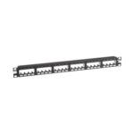 Panel de Parcheo Modular Mini-Com (Sin Conectores), Plano de Instalación al Ras, Sin Blindaje, de 24 Puertos, 1UR miniatura 2