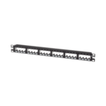 Panel de Parcheo Modular Mini-Com (Sin Conectores), Plano de Instalación al Ras, Sin Blindaje, de 24 Puertos, 1UR miniatura 3