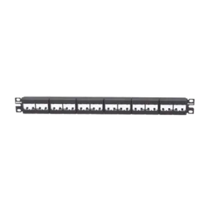 Panel de Parcheo Modular Mini-Com (Sin Conectores), Plano, Sin Blindaje, de 24 Puertos, 1UR