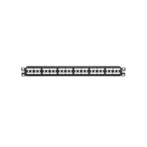 Panel de Parcheo Modular Mini-Com (Sin Conectores), Plano, Sin Blindaje, Alta Densidad, Identificación Pre-Impresa, de 48 Puertos, 1UR