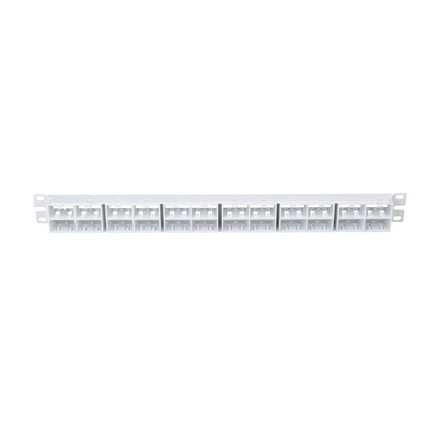 Panel de Parcheo Modular Mini-Com (Sin Conectores), Plano, Sin Blindaje, Alta Densidad, de 48 Puertos, Color Blanco, 1 UR - imagen 3