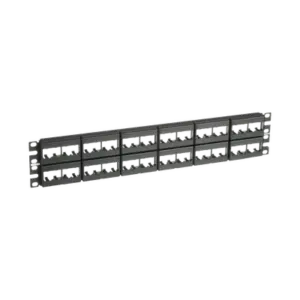 Panel de Parcheo Modular Mini-Com (Sin Conectores), Plano, Sin Blindaje, de 48 Puertos, 2 UR