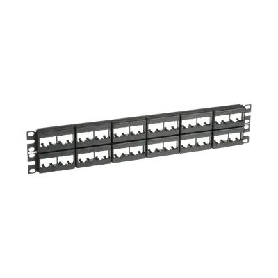 Panel de Parcheo Modular Mini-Com (Sin Conectores), Plano, Sin Blindaje, de 48 Puertos, 2 UR - imagen 2