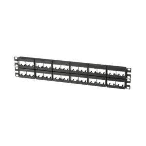 Panel de Parcheo Modular Mini-Com (Sin Conectores), Plano, Sin Blindaje, de 48 Puertos, 2 UR