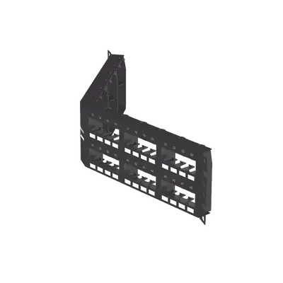 Panel de Parcheo Modular Mini-Com (Sin Conectores), Angulado Instalación la Ras, Sin Blindaje, de 48 Puertos, 2UR - imagen 3
